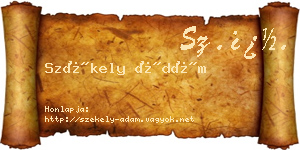 Székely Ádám névjegykártya