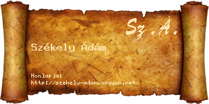 Székely Ádám névjegykártya